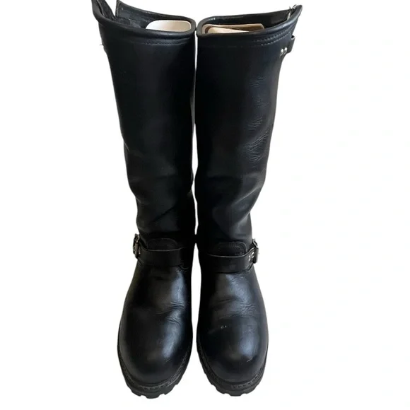 Vintage Carolina 16” Tall Engineer Harness Boots 9 R USA Made Steel Toe